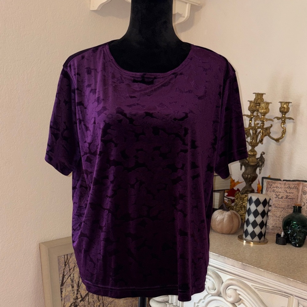 Purple Velvet Women's Top